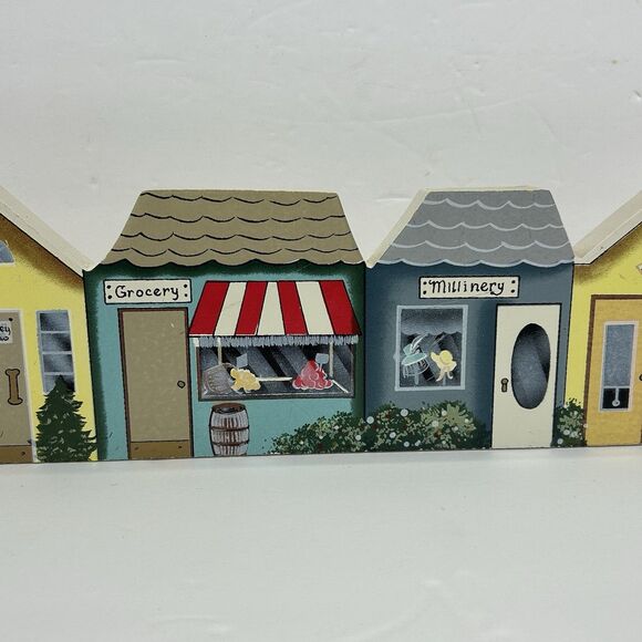 Vintage Tender Heart Treasures Village Store Front Wood Sign Decor Primitive ‘89 - Picture 3 of 15